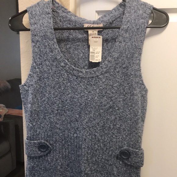3 for $15 🦋🦋 J.J. always blue sleeveless sweater dress NWT - Picture 2 of 8